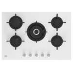 Beko HILW752222SW Table de cuisson gaz encastrable 75 cm 5 brûleurs Blanc