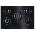 Electrolux EGG75372K Table de cuisson gaz 75 cm 5 brûleurs Noir